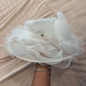 White Sculptural Hat for Formal Occasions